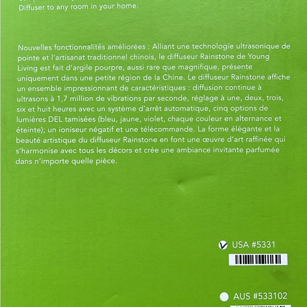 Young Living Rainstone Diffuser Open Box NEW - Picture 5 of 6